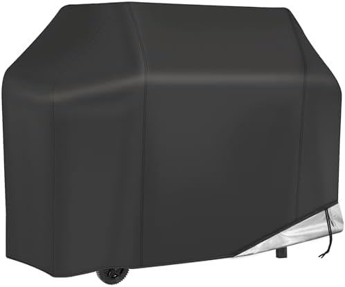 NEXCOVER Grill Cover, BBQ Cover 55 inch,Waterproof BBQ Grill Cover,Fade Resistant Gas Grill Cover, Barbecue Grill Covers, Fits Grill of Weber, Brinkmann, Nexgrill, Black Grill Cover for Outdoor Grill. by NEXCOVER