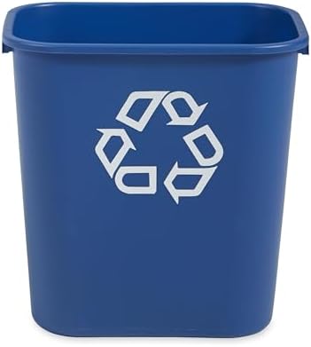 Rubbermaid Commercial Products Wastebasket, Blue Recycle, 7-Gallon - Image 2