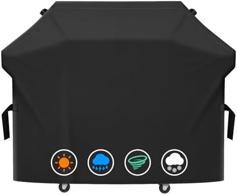 Heavy Duty 600D Polyester Cover Compatible with Cuisinart CGWM-085 and Most Pellet Grill Cover, 69" L x 24" D x 46" H, Black by ZBXFCSH
