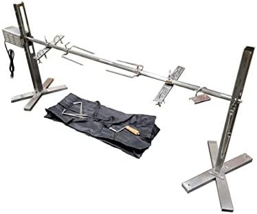 Smoke Daddy 53” Portable Electric Rotisserie Grill Kit – Heavy-Duty Spit Roaster for Whole Pig, Lamb & Large Meats by Smoke+Daddy