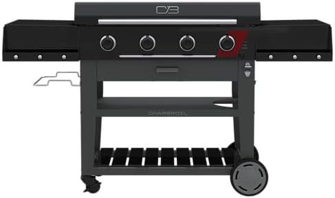Charbroil 36" Performance Series Deluxe Propane Gas Griddle with Cart 4 Burner Flat Top Grill, Black - 463285924 by Charbroil