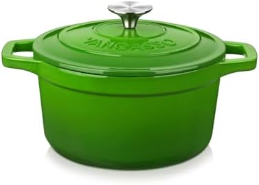 vancasso 2.5 Qt Enameled Cast Iron Dutch Oven with Lid, Green by vancasso