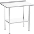 Atelicf NSF Stainless Steel Prep Table 24X36 inch with Backsplash by Atelicf