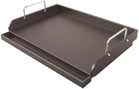 17" Flat Top Griddle for Gas Grill, Cast Iron Grill Plate Insert 17x13 Inch Griddle Cooking Plate Compatible with Weber Charbroil Camp Chef for Outdoor BBQ by Uniflasy