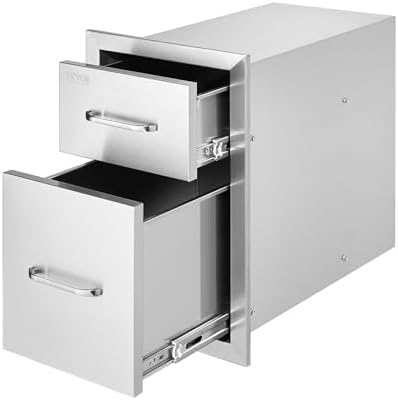 VEVOR Outdoor Kitchen Drawers 13"W x 20.5"H x 21"D Stainless Steel by VEVOR