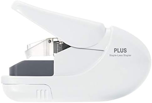 Plus Paper Clinch Compact Staple-Free Stapler, Ivory White - Image 5