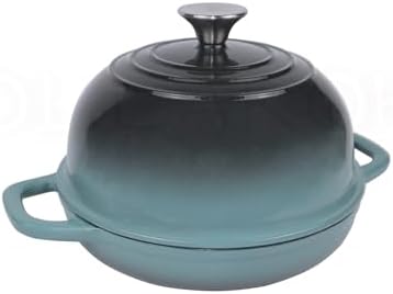 Dutch Oven for Bread Baking, Enameled Cast Iron Dutch Oven Pot with Lid, Bread Oven for Sourdough Bread Baking, Cast Iron Bread Pan, 5 qt Cyan - Image 4