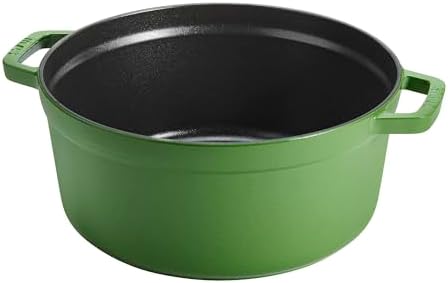 Staub Cast Iron Round Dutch Oven, Made in France, 5.5-qt, Pistachio - Image 5