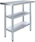 Stainless Steel Work Table with Second Undershelf (14x36) by ExpressKitchQuip