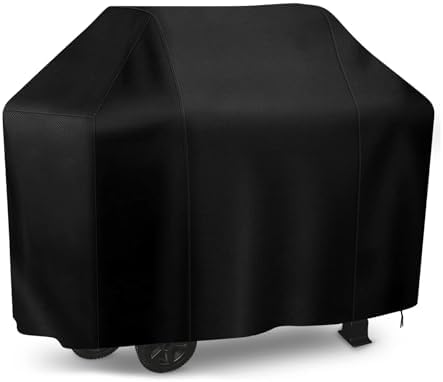 iCOVER Grill Cover, 55 inch BBQ Grill Cover for Outdoor Grill, Anti-UV & Fade Resistant Gas Grill Cover, Waterproof Barbecue Grill Covers for Weber, Char-Broil, Nexgrill and More, Black by iCOVER