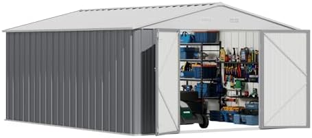 Devoko 10x12 FT Outdoor Storage Shed, Gray - Image 2