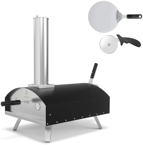 Stoke 13 Inch Outdoor Pizza Oven – Wood Pellet Portable Pizza Oven for Backyard, Camping, or Tailgating – Stainless Steel Oven with Pizza Stone & Accessories by StokePizzaOvens