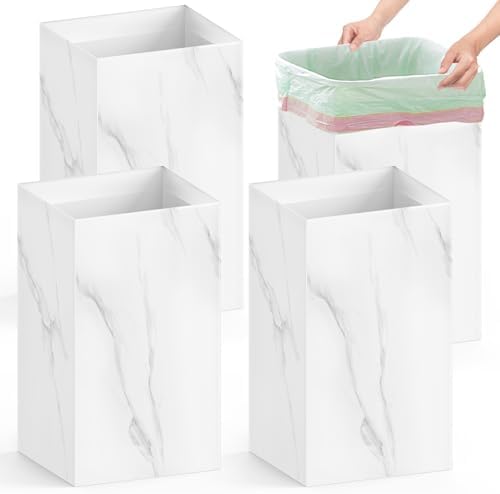 Magicheap 13 Gallon Disposable Trash Cans for Parties, 4 Pack, Marble by Magicheap