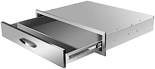 BBQ Outdoor Kitchen Drawers Stainless Steel 3-Drawer BBQ Drawer Enclosed Built-in Drawer Flush Mount for Outdoor Kitchens & BBQ Islands,30Wx23Dx6.5H - Image 7