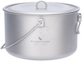 iBasingo 1950ml (65.9oz) Titanium Camping Bail Handle Pot Ti2044C by iBasingo