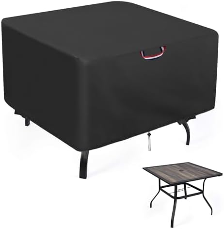 38 Inch Patio Table Cover, 38x38 in Outdoor Waterproof Square Table Cover by Agustone
