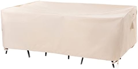F&J Outdoors Patio Furniture Covers, Beige, 108"W x 82"D x 27.5"H by FJOutdoors