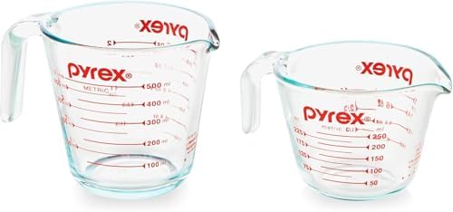 Pyrex Essentials (2-Pack) Glass Measuring Cups Set (1 & 2 Cup) by Pyrex