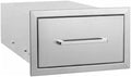 Outdoor Kitchen Drawers Stainless Steel, Flush Mount BBQ Island Built-in Drawer Weatherproof for Outdoor Kitchen Island and Grill Station (14W8.5H23D) by SturdyDurableandConvinient