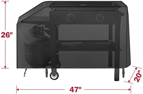 iCOVER 28 inch Griddle Cover for Blackstone,Waterproof Lightweight Polyester Flat Top BBQ Covers for 28" Outdoor Cooking Gas Grill Griddles with One Side Shelf - Image 6
