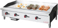 Commercial Gas Griddle - 48" Countertop Griddle. 120,000 BTU Flat Top Griddle, Natural Gas (NG) / Propane, CSA Certified Stainless Steel Teppanyaki Grill for Restaurants by Backychu