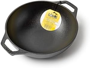 Lodge Pre-Seasoned Cast Iron Stir Fry Mini Wok, PFAS-Free, 9 Inches by Lodge