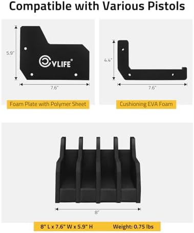 CVLIFE Pistol Rack for Gun Safe Organize Handgun Rack Gun Safe Accessories - Image 5