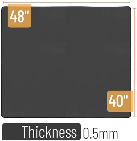 UNCO- Under Grill Mats for Outdoor Grill, 48" x 40", Black Double-Sided, Fireproof, Reusable, Portable, 3 Layers, Waterproof & Easy to Clean, Grill Matt for Outdoor Grill Deck Protector - Image 2