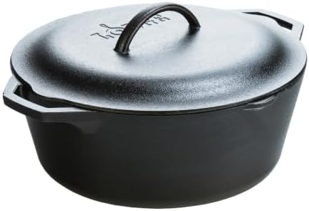 Lodge Cast Iron Dutch Oven with Loop Handle, Oven-Safe, 7 Quart by Lodge