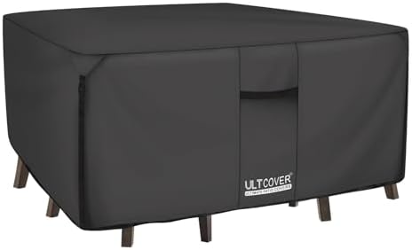 ULTCOVER Waterproof Patio Furniture Cover 106L x 106W in, Black by ULTCOVER