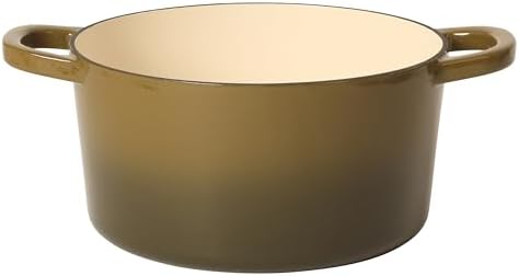 Crock-Pot Artisan 7-Quart Enameled Cast Iron Dutch Oven Pot with Lid, Round, Gradient Sage Green, Oven Safe Cookware - Image 6