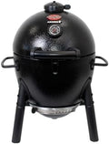 Char-Griller AKORN Jr. Portable Kamado Charcoal Grill and Smoker, Triple-Wall Insulated Steel with Cast Iron Grates and Locking Lid, 155 Sq. In. Cooking Area, Black by Char-Griller