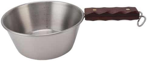 Outdoor Skillet Large Capacity Sturdy for Camping Hiking and Picnics 304 Stainless Steel (Silver) - Image 3