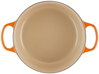 Le Creuset Enameled Cast Iron Round Dutch Oven, 5.5 qt., Flame - Image 3