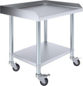 Stainless Steel Rolling Equipment Grill Table Stand | 30" x 30" Work Table by Unknown