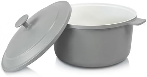 GOTHAM STEEL 5 Qt Dutch Oven Pot with Lid, Ceramic Nonstick, Gray by GothamSteel