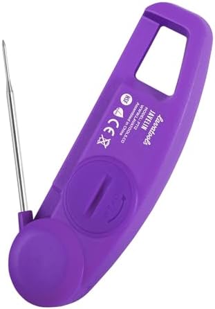 Lavatools Javelin® Ultra-Fast 3-Second Digital Instant Read Meat Thermometer for Grill and Cooking, 2.75" Probe, Compact Foldable Design, Large Display, IP65 Water Resistant, NSF Certified – Ube - Image 4