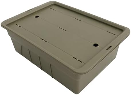 Tea Storage Box with Drainage Tray - IGT Camping Table Basket, Garage Backyard Barbecue Cooking Equipment Organizer- Green - Image 4