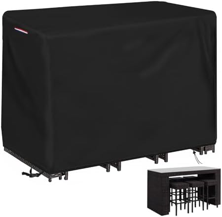 Outdoor Bar Set Table Covers Waterproof, 60"L x 41"W x 41"H by Yourpatiocoverexpert
