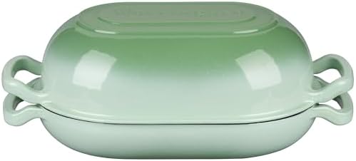 VORRINGARD Enameled Cast Iron Sourdough Bread Oven, Dutch Oven, Loaf Cast Iron Bread Pan for Homemade Bread Baking, Meatloaf Pan with Lid, 5QT, Green - Image 7