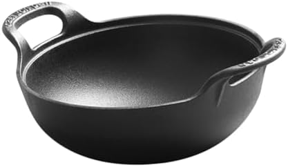 Cast Iron Camping Skillet with Side Handles for Outdoor Cooking by TINEASUR