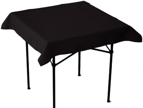 BLK4848 Square Polyester Tablecloth, 48-Inch by 48-Inch, Black by Table+in+a+Bag