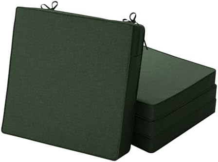 Outdoor Chair Cushions, Set of 4, 18 x 18 Inch, Olive Green by Unknown