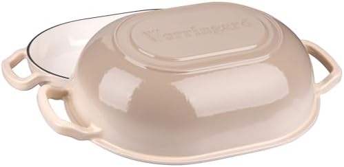 VORRINGARD Enameled Cast Iron Sourdough Bread Oven, Dutch Oven, Loaf Cast Iron Bread Pan for Homemade Bread Baking, Meatloaf Pan with Lid, 7QT, Latte - Image 4