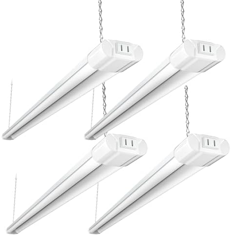 BBOUNDER 4Pack 4FT LED Shop Light, Reflector, 6500K Linkable, 40W=250W ETL by BBOUNDER