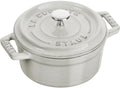 Staub Cast Iron .25-qt Mini Round Cocotte - White Truffle, Made in France by Unknown