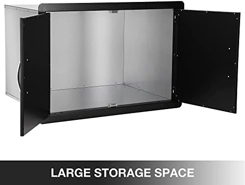 Stanbroil 30 Inch Dry Storage Cabinet for Outdoor Kitchen, Black Steel - Image 5