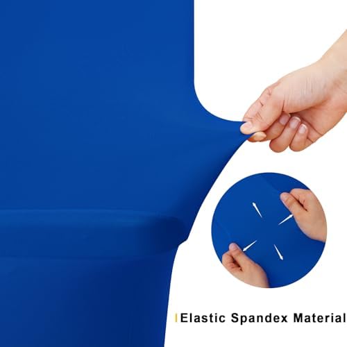 Smiry 2 Pack Spandex Table Cloth 6FT, Elastic Fitted Blue Tablecloth - Image 4