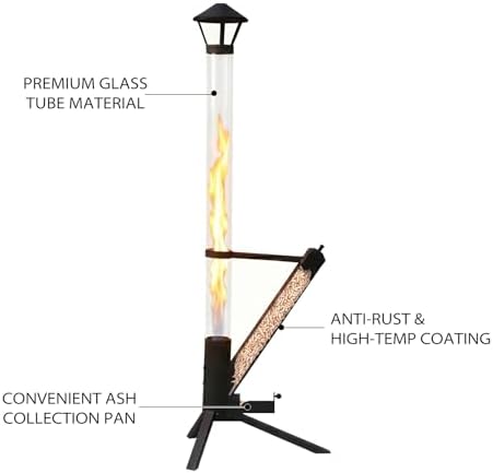 55.85" Patio Pellet Heater, Pellet Torch Patio Heater - Image 3