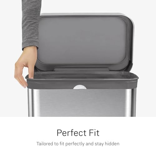 simplehuman Code Q 100 Count Odorsorb® Custom Fit Liners, Drawstring Odor Absorbing Trash Bags, One-by-One Mess-Free Dispense, Extra Thick & Double Seamed, 50% PCR Plastic, 50-65 Liter / 13-17 Gallon - Image 3
